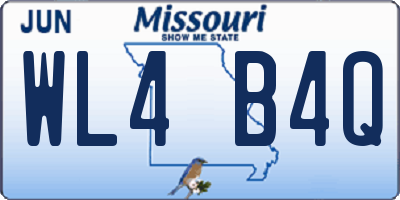 MO license plate WL4B4Q