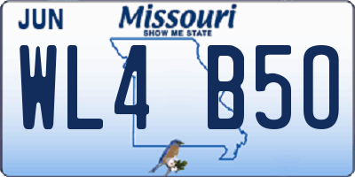 MO license plate WL4B5O