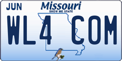MO license plate WL4C0M