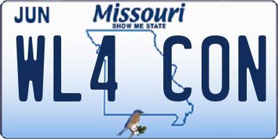 MO license plate WL4C0N