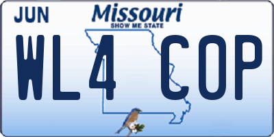 MO license plate WL4C0P