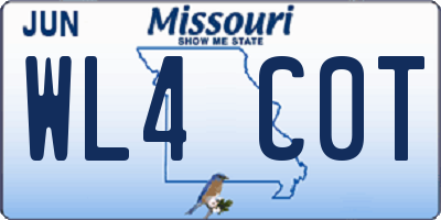 MO license plate WL4C0T