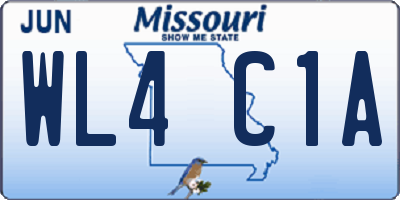 MO license plate WL4C1A