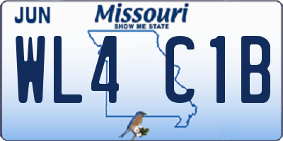 MO license plate WL4C1B