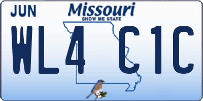 MO license plate WL4C1C