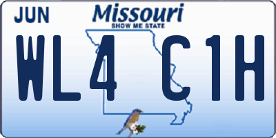 MO license plate WL4C1H
