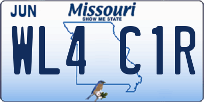 MO license plate WL4C1R