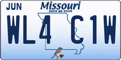 MO license plate WL4C1W