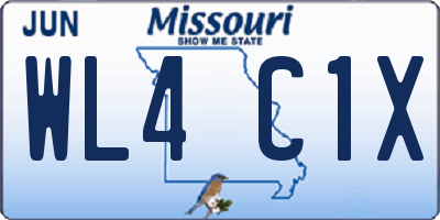 MO license plate WL4C1X