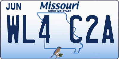 MO license plate WL4C2A