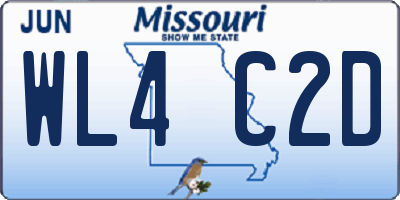 MO license plate WL4C2D