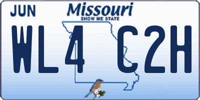 MO license plate WL4C2H