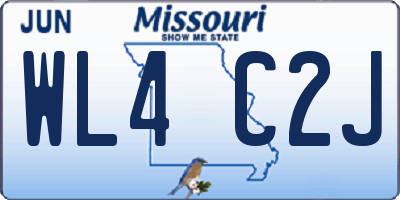 MO license plate WL4C2J