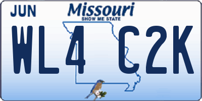 MO license plate WL4C2K