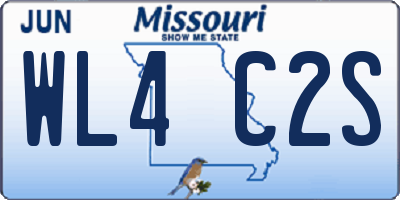 MO license plate WL4C2S