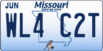 MO license plate WL4C2T