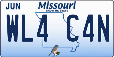 MO license plate WL4C4N