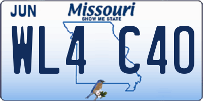 MO license plate WL4C4O