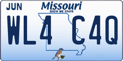 MO license plate WL4C4Q