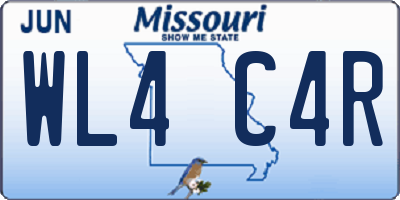 MO license plate WL4C4R