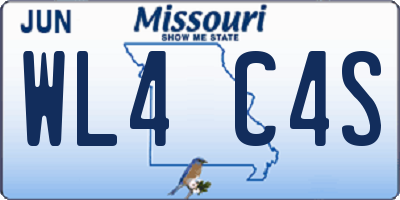 MO license plate WL4C4S