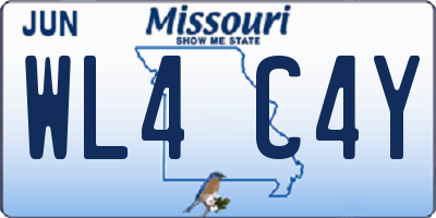 MO license plate WL4C4Y
