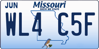 MO license plate WL4C5F