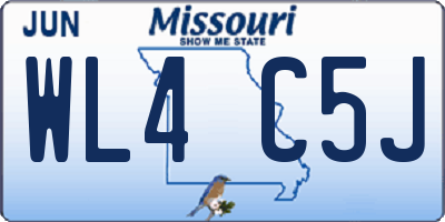 MO license plate WL4C5J