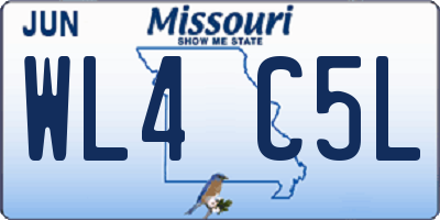 MO license plate WL4C5L