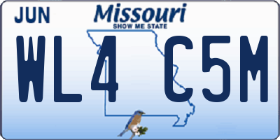 MO license plate WL4C5M