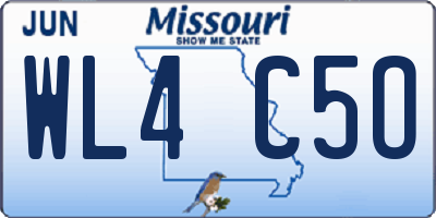 MO license plate WL4C5O