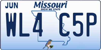 MO license plate WL4C5P