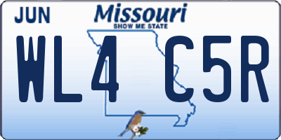 MO license plate WL4C5R