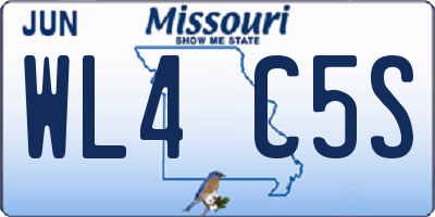 MO license plate WL4C5S