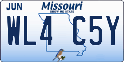 MO license plate WL4C5Y