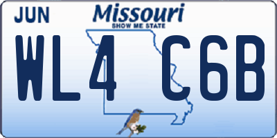MO license plate WL4C6B