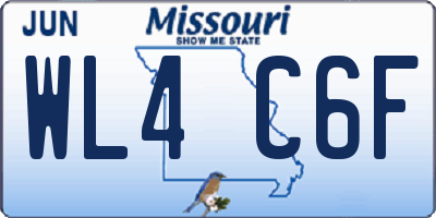 MO license plate WL4C6F