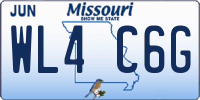 MO license plate WL4C6G