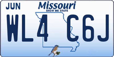 MO license plate WL4C6J