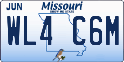 MO license plate WL4C6M