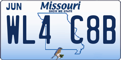 MO license plate WL4C8B