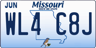 MO license plate WL4C8J