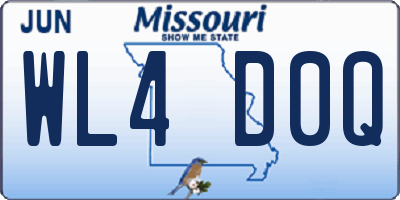 MO license plate WL4D0Q
