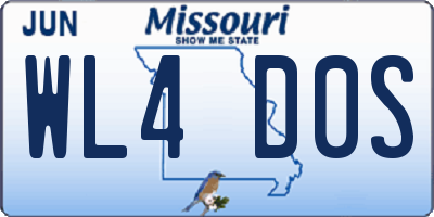 MO license plate WL4D0S