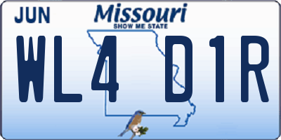 MO license plate WL4D1R