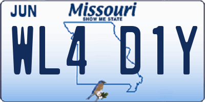 MO license plate WL4D1Y