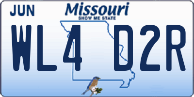 MO license plate WL4D2R