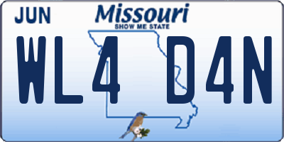 MO license plate WL4D4N
