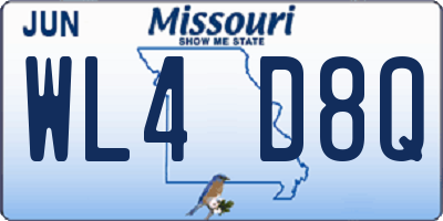 MO license plate WL4D8Q