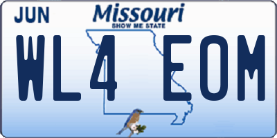 MO license plate WL4E0M